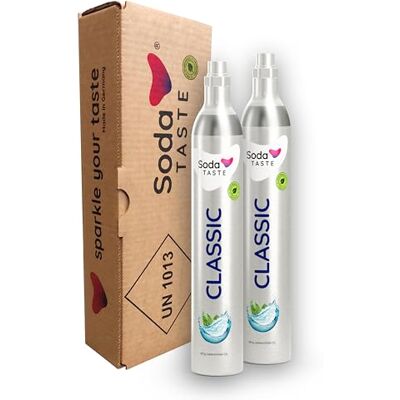 SodaTASTE CO2-Zylinder kaufen 2er-Pack (Reservezylinder) für Wassersprudler, Classic, für bis zu 120l gesprudeltes Wasser SodaTASTE CO2-Zylinder kaufen 2er-Pack (Reservezylinder) für Wassersprudler, Classic, für bis zu 120l gesprudeltes Wasser