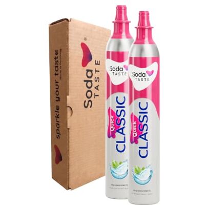SodaTASTE Quick Classic CO2-Zylinder kaufen 2er-Pack (Reservezylinder) für Wassersprudler mit Quick Connect System, für bis zu 120l gesprudeltes Wasser SodaTASTE Quick Classic CO2-Zylinder kaufen 2er-Pack (Reservezylinder) für Wassersprudler mit Quick Connect System, für bis zu 120l gesprudeltes Wasser