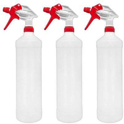 BIOHY Sprühflasche 1 Liter (3er-Set), Handsprüher, Reinigungsmittel Chemiebeständiger Handsprüher für Reinigungsmittel, Öl und Pflanzen, für Handwerk, Hobby und Haushalt BIOHY Sprühflasche 1 Liter (3er-Set), Handsprüher, Reinigungsmittel Chemiebeständiger Handsprüher für Reinigungsmittel, Öl und Pflanzen, für Handwerk, Hobby und Haushalt