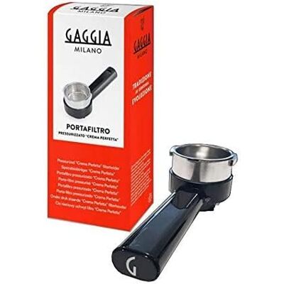 Gaggia 421941312091 Kit Portafiltro pressurizzato con G Original Druckfilterhalter Crema Perfetta mit Logo G, Farbe: Schwarz, Stahl Kunststoff Gaggia 421941312091 Kit Portafiltro pressurizzato con G Original Druckfilterhalter Crema Perfetta mit Logo G, Farbe: Schwarz, Stahl Kunststoff