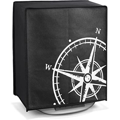 kwmobile Hülle für Thermomix TM5 / TM6 Abdeckung Abdeckhaube für Küchenmaschine, Staubschutz in Weiß Schwarz, Tasche Kompass Vintage kwmobile Hülle für Thermomix TM5 / TM6 Abdeckung Abdeckhaube für Küchenmaschine, Staubschutz in Weiß Schwarz, Tasche Kompass Vintage