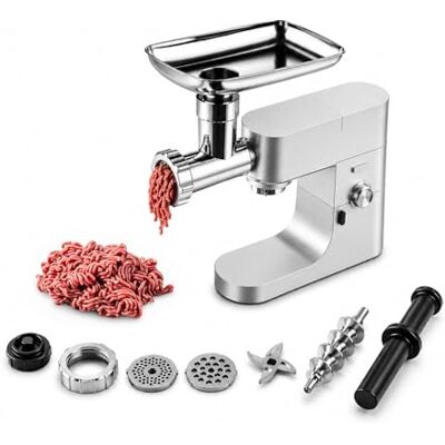MMOBIEL Fleischwolf Aufsatz für Kenwood Standmixer Fleischwolf Zubehör mit Adapter, 4 Mahlscheiben, 3 Mahlklingen, 2 Wurstfüllrohren Standmixerzubehör Kompatibel mit Kenwood von MMOBIEL Fleischwolf Aufsatz für Kenwood Standmixer Fleischwolf Zubehör mit Adapter, 4 Mahlscheiben, 3 Mahlklingen, 2 Wurstfüllrohren Standmixerzubehör Kompatibel mit Kenwood von