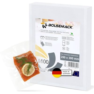 Bolsemack Vakuumierbeutel 20x30cm Vakuumbeutel 100 Stück für alle Vakuumierer & Lebensmittel Vakuumiergerät Vacuum bags reißfest BPA-frei Bolsemack Vakuumierbeutel 20x30cm Vakuumbeutel 100 Stück für alle Vakuumierer & Lebensmittel Vakuumiergerät Vacuum bags reißfest BPA-frei