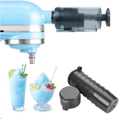 MMOBIEL Rasiereis-Aufsatz für KitchenAid 4.5-5 Quart Kippkopf-Standmixer von – Ice Maker mit Einstellbarem Schneidabstand & 8 Wiederverwendbaren Eisformen – Für Shaved Ice Desserts & Kalte Getränke MMOBIEL Rasiereis-Aufsatz für KitchenAid 4.5-5 Quart Kippkopf-Standmixer von – Ice Maker mit Einstellbarem Schneidabstand & 8 Wiederverwendbaren Eisformen – Für Shaved Ice Desserts & Kalte Getränke