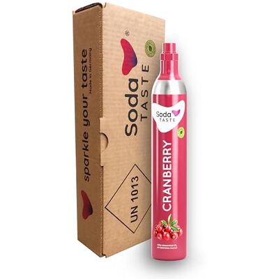 SodaTASTE CO2-Zylinder kaufen (Reservezylinder) für Wassersprudler, mit natürlichem Cranberry-Aroma, ohne Sirup, für bis zu 60l gesprudeltes Wasser mit Geschmack, zuckerfrei SodaTASTE CO2-Zylinder kaufen (Reservezylinder) für Wassersprudler, mit natürlichem Cranberry-Aroma, ohne Sirup, für bis zu 60l gesprudeltes Wasser mit Geschmack, zuckerfrei