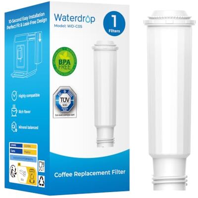 Waterdrop Wasserfilter Ersatz für Nivona® Wasserfilterpatrone, Krups® Ersatz für Krups® F088, Melitta® filter, Kompatibel mit Krups® EA829S, Jura®, Melitta® Barista TS und Mehr, TÜV SÜD Waterdrop Wasserfilter Ersatz für Nivona® Wasserfilterpatrone, Krups® Ersatz für Krups® F088, Melitta® filter, Kompatibel mit Krups® EA829S, Jura®, Melitta® Barista TS und Mehr, TÜV SÜD
