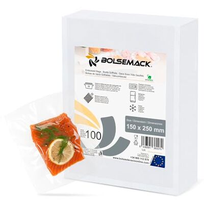 Bolsemack Vakuumierbeutel 15x25cm Vakuumbeutel 100 Stück für alle Vakuumierer & Lebensmittel Vakuumiergerät Vacuum bags sehr stark & reißfest BPA-frei Bolsemack Vakuumierbeutel 15x25cm Vakuumbeutel 100 Stück für alle Vakuumierer & Lebensmittel Vakuumiergerät Vacuum bags sehr stark & reißfest BPA-frei