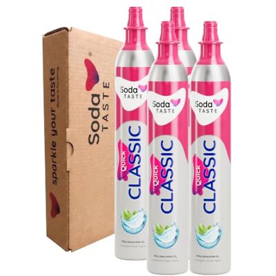 SodaTASTE Quick Classic CO2-Zylinder kaufen 4er-Pack (Reservezylinder) für Wassersprudler mit Quick Connect System, für bis zu 240l gesprudeltes Wasser SodaTASTE Quick Classic CO2-Zylinder kaufen 4er-Pack (Reservezylinder) für Wassersprudler mit Quick Connect System, für bis zu 240l gesprudeltes Wasser