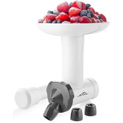 Eta Eismaschinen-Aufsatz I kompatibel mit Gratus, Kuliner, Storio, Gustus & Mezo Küchenmaschinen I 3 Formeinsätze für hausgemachte Eiscreme, Sorbet & Frozen Joghur I spülmaschinengeeignet Eta Eismaschinen-Aufsatz I kompatibel mit Gratus, Kuliner, Storio, Gustus & Mezo Küchenmaschinen I 3 Formeinsätze für hausgemachte Eiscreme, Sorbet & Frozen Joghur I spülmaschinengeeignet