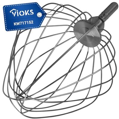 VIOKS Schneebesen Küchenmaschine Ersatz für Kenwood KW717152 Quirle Rührbesen Rührer, aus Edelstahl, 9-Drähte, für Chef XL Major Cooking Chef Küchenmaschinen VIOKS Schneebesen Küchenmaschine Ersatz für Kenwood KW717152 Quirle Rührbesen Rührer, aus Edelstahl, 9-Drähte, für Chef XL Major Cooking Chef Küchenmaschinen