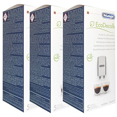De'Longhi Entkalker Set von 3 - Kaffeemaschinen-Entkalker De'Longhi Entkalker Set von 3 - Kaffeemaschinen-Entkalker