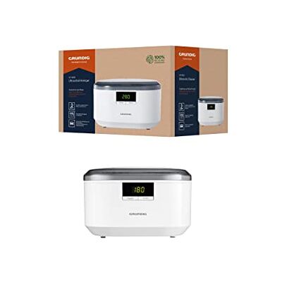 Grundig UC 6620 Ultraschallreiniger mit Timerfunktion, hocheffiziente Reinigung mit Ultraschall, Doppelwellen-Prinzip, 500 ml Wassertank, 50 W Leistung, integrierter Uhrenhalter, Weiß Grundig UC 6620 Ultraschallreiniger mit Timerfunktion, hocheffiziente Reinigung mit Ultraschall, Doppelwellen-Prinzip, 500 ml Wassertank, 50 W Leistung, integrierter Uhrenhalter, Weiß