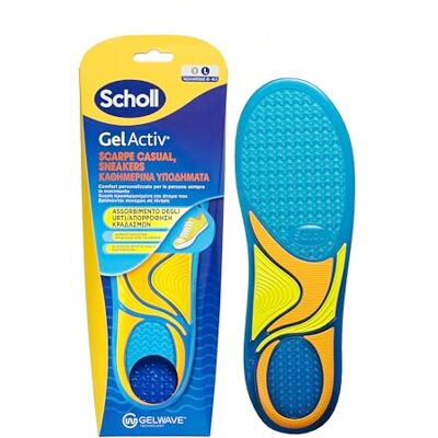 Dr. Scholl's Scholl GelActiv Einlegesohlen, Freizeitschuhe und Sneakers, Einlegesohlen aus Memory-Schaum mit dämpfender GelWave-Technologie, Komfort für Menschen, die immer in Bewegung sind, bequeme Füße den Dr. Scholl's Scholl GelActiv Einlegesohlen, Freizeitschuhe und Sneakers, Einlegesohlen aus Memory-Schaum mit dämpfender GelWave-Technologie, Komfort für Menschen, die immer in Bewegung sind, bequeme Füße den