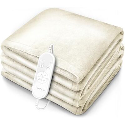 sinnlein Elektrische Bettwärmer 160x120cm Creme Automatische Abschaltung Timer sinnlein Elektrische Bettwärmer 160x120cm Creme Automatische Abschaltung Timer