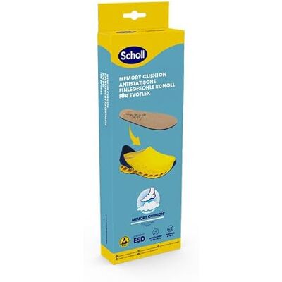 Scholl Antistatische Einlegesohlen aus Memory Cushion für Evoflex, Unisex, Erwachsene, Größe 36, beige, 36 EU Scholl Antistatische Einlegesohlen aus Memory Cushion für Evoflex, Unisex, Erwachsene, Größe 36, beige, 36 EU
