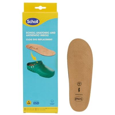 Scholl Einlegesohlen, anatomisch und antistatisch, Uni, für Clog Evo, Größe 42-43, 1 Paar Scholl Einlegesohlen, anatomisch und antistatisch, Uni, für Clog Evo, Größe 42-43, 1 Paar