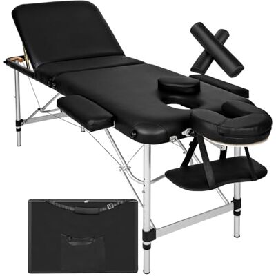 tectake ® Massageliege, klappbar, höhenverstellbar, Massagetisch mit 3 Zonen, Massagebank, Kosmetikliege inkl. Zubehör Tasche, Voll- und Halbrolle, Möbel für Kosmetik, Massage, Tattoo schwarz tectake ® Massageliege, klappbar, höhenverstellbar, Massagetisch mit 3 Zonen, Massagebank, Kosmetikliege inkl. Zubehör Tasche, Voll- und Halbrolle, Möbel für Kosmetik, Massage, Tattoo schwarz