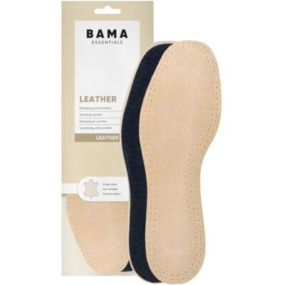 Bama Leather – Schuheinlagen aus Leder, stoßdämpfende Sohlen für optimalen Komfort, Schuheinlagen für Erwachsene, 1 Paar 40/41 EUR Bama Leather – Schuheinlagen aus Leder, stoßdämpfende Sohlen für optimalen Komfort, Schuheinlagen für Erwachsene, 1 Paar 40/41 EUR