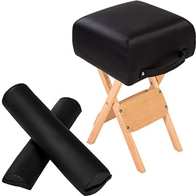 tectake ® Massage Liege Zubehör Hocker mit Lagerungsrolle, Sitzhocker mit Halbrolle + Vollrolle für Massageliege schwarz tectake ® Massage Liege Zubehör Hocker mit Lagerungsrolle, Sitzhocker mit Halbrolle + Vollrolle für Massageliege schwarz