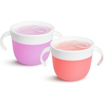 Munchkin Snack Catcher - Baby-Snack - Rosa/Lila - 2er Pack Munchkin Snack Catcher - Baby-Snack - Rosa/Lila - 2er Pack