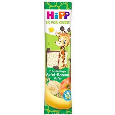 HiPP Giraffe Riegel Apfel-Banane-Hafer (22 x 23g), Kinderriegel ab 1 Jahr, Süße nur aus Früchten, ideal für unterwegs & zwischendurch HiPP Giraffe Riegel Apfel-Banane-Hafer (22 x 23g), Kinderriegel ab 1 Jahr, Süße nur aus Früchten, ideal für unterwegs & zwischendurch