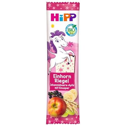 HiPP Bio Einhorn Riegel Johannisbeere-Apfel mit Knusper (18 x 30g), Süße nur aus Früchten, ideal für unterwegs & zwischendurch HiPP Bio Einhorn Riegel Johannisbeere-Apfel mit Knusper (18 x 30g), Süße nur aus Früchten, ideal für unterwegs & zwischendurch