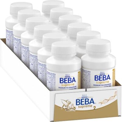 BEBA SUPREME 2 – trinkfertige Folgenahrung nach dem 6. Monat (12x200ml) Trinkfertige Premium Folgenahrung nach dem 6. Monat mit 6 HMO, nur Laktose, Babynahrung ohne Palmöl & Fischöl BEBA SUPREME 2 – trinkfertige Folgenahrung nach dem 6. Monat (12x200ml) Trinkfertige Premium Folgenahrung nach dem 6. Monat mit 6 HMO, nur Laktose, Babynahrung ohne Palmöl & Fischöl