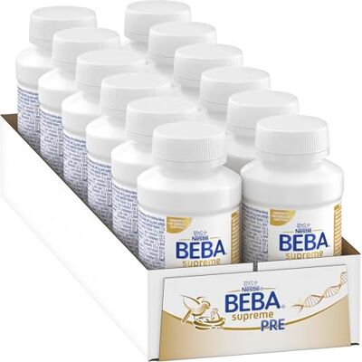 BEBA Nestlé SUPREME PRE Anfangsmilch trinkfertig, von Geburt an, nur Laktose, ohne Palmöl, 12er Pack (12 x 200ml) BEBA Nestlé SUPREME PRE Anfangsmilch trinkfertig, von Geburt an, nur Laktose, ohne Palmöl, 12er Pack (12 x 200ml)
