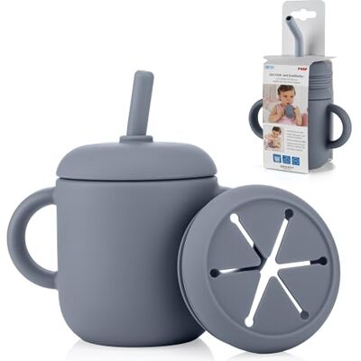 Reer Kindergeschirr-Set - Snackbecher, Kinderbesteck, 2-in-1 Trink- und Snackbecher Reer Kindergeschirr-Set - Snackbecher, Kinderbesteck, 2-in-1 Trink- und Snackbecher