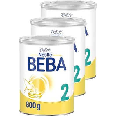 BEBA 2 Folgemilch nach dem 6. Monat, Mit 5 HMO Komplex, Altersgerecht angepasster Proteingehalt, Nur Laktose, Ohne Palmöl, Ohne Fischöl, Babynahrung, Baby-Milchpulver, 3er Pack (3 x 800g) BEBA 2 Folgemilch nach dem 6. Monat, Mit 5 HMO Komplex, Altersgerecht angepasster Proteingehalt, Nur Laktose, Ohne Palmöl, Ohne Fischöl, Babynahrung, Baby-Milchpulver, 3er Pack (3 x 800g)