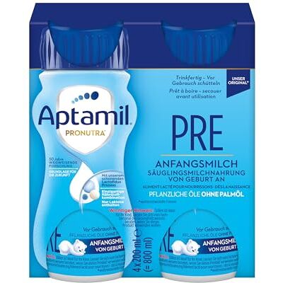Aptamil Pronutra-ADVANCE PRE, Anfangsmilch von Geburt an, Baby-Milchnahrung, trinkfertig (6 x 4 x 200 ml) Aptamil Pronutra-ADVANCE PRE, Anfangsmilch von Geburt an, Baby-Milchnahrung, trinkfertig (6 x 4 x 200 ml)