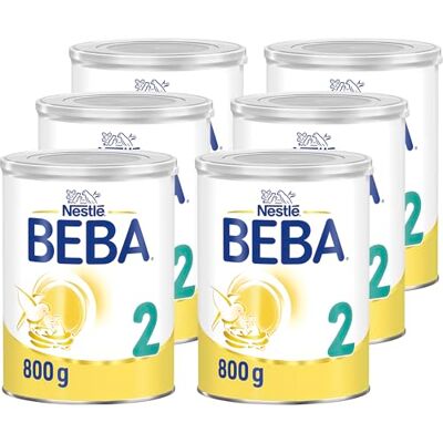 BEBA 2 Folgemilch nach dem 6. Monat, Mit 5 HMO Komplex, Altersgerecht angepasster Proteingehalt, Nur Laktose, Ohne Palmöl, Ohne Fischöl, Babynahrung, Baby-Milchpulver, 6er Pack (6 x 800g) BEBA 2 Folgemilch nach dem 6. Monat, Mit 5 HMO Komplex, Altersgerecht angepasster Proteingehalt, Nur Laktose, Ohne Palmöl, Ohne Fischöl, Babynahrung, Baby-Milchpulver, 6er Pack (6 x 800g)