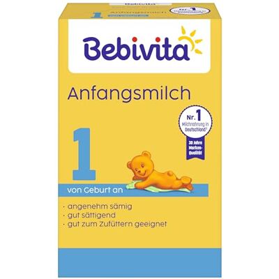 Bebivita 1 Anfangsmilch (5 x 500g), von Geburt an, angenehm sämig & gut sättigend, gut zum Zufüttern Bebivita 1 Anfangsmilch (5 x 500g), von Geburt an, angenehm sämig & gut sättigend, gut zum Zufüttern