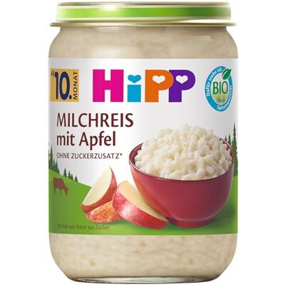 HiPP Milchreis mit Apfel, ab 10. Monat, (6x190g) HiPP Milchreis mit Apfel, ab 10. Monat, (6x190g)