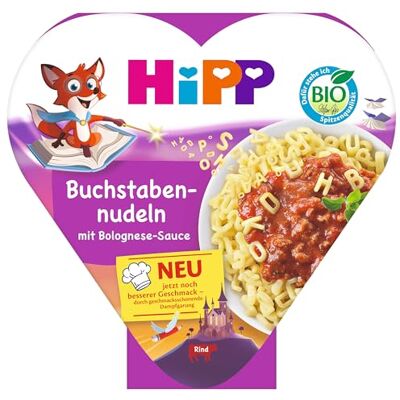 HiPP Bio Buchstabennudeln mit Bolognese-Sauce (6 x 250g), Kindermenü ab 1 Jahr, schonend dampfgegart, kindgerecht gewürzt, ideal zum Selberlöffeln HiPP Bio Buchstabennudeln mit Bolognese-Sauce (6 x 250g), Kindermenü ab 1 Jahr, schonend dampfgegart, kindgerecht gewürzt, ideal zum Selberlöffeln