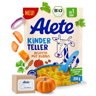 Alete Kinderteller Risotto mit Kürbis, ab 1 Jahr, BIO, 250 g (6er Pack) Alete Kinderteller Risotto mit Kürbis, ab 1 Jahr, BIO, 250 g (6er Pack)