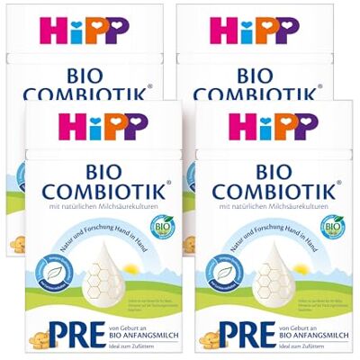 HiPP PRE Bio Combiotik (4 x 600g) Von Geburt an, Natürliche Milchsäurekulturen HiPP PRE Bio Combiotik (4 x 600g) Von Geburt an, Natürliche Milchsäurekulturen