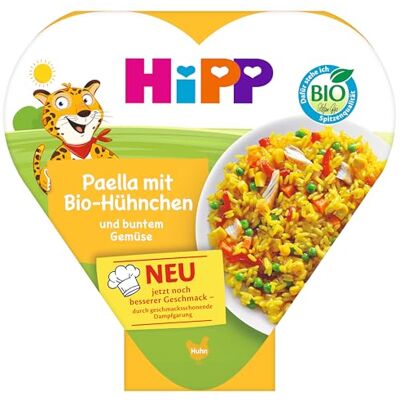 HiPP Bio Paella mit Bio-Hühnchen und buntem Gemüse (6 x 250g), Menü ab 1 Jahr, schonend dampfgegart, kindgerecht gewürzt HiPP Bio Paella mit Bio-Hühnchen und buntem Gemüse (6 x 250g), Menü ab 1 Jahr, schonend dampfgegart, kindgerecht gewürzt