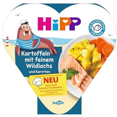 HiPP Kartoffeln mit feinem Wildlachs und Karotten (6x250 g), ab 1 Jahr, schonend dampfgegart, kindgerecht gewürzt, aus nachhaltigem Fischfang HiPP Kartoffeln mit feinem Wildlachs und Karotten (6x250 g), ab 1 Jahr, schonend dampfgegart, kindgerecht gewürzt, aus nachhaltigem Fischfang