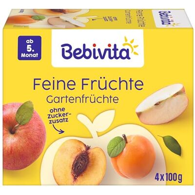 Bebivita Gartenfrüchte, 6er Pack ( 6 x 4 x 100 g ) Bebivita Gartenfrüchte, 6er Pack ( 6 x 4 x 100 g )