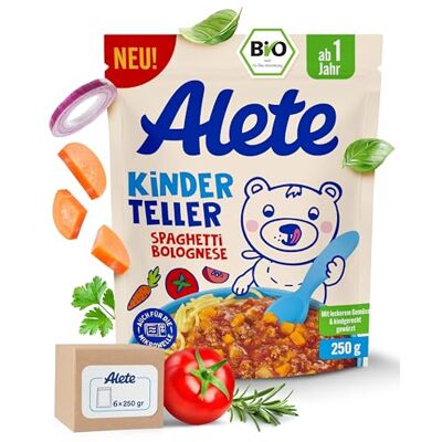 Alete Kinderteller Spaghetti Bolognese, ab 1 Jahr, BIO, 250 g (6er Pack) Alete Kinderteller Spaghetti Bolognese, ab 1 Jahr, BIO, 250 g (6er Pack)