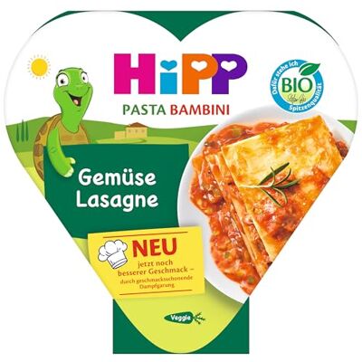 HiPP Bio Pasta Bambini Gemüse Lasagne (6 x 250g), Kindermenü ab 1 Jahr, vegetarisch, schonend dampfgegart, kindgerecht gewürzt HiPP Bio Pasta Bambini Gemüse Lasagne (6 x 250g), Kindermenü ab 1 Jahr, vegetarisch, schonend dampfgegart, kindgerecht gewürzt