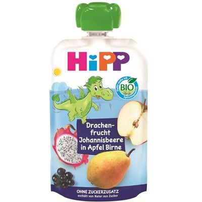 HiPP Bio Quetschie Drachenfrucht-Johannisbeere in Apfel-Birne 8x100g, ab 1 Jahr, 100% Fruchtpüree, ohne Zuckerzusatz, vegan HiPP Bio Quetschie Drachenfrucht-Johannisbeere in Apfel-Birne 8x100g, ab 1 Jahr, 100% Fruchtpüree, ohne Zuckerzusatz, vegan