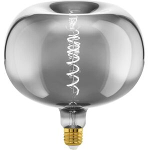 EGLO E27 Lampe dimmbar in Apfelform, Spiral LED Retro Glühbirne Big Size, extra-großes Vintage Deko Leuchtmittel, Rauchglas chrom verspiegelt, 4 Watt, 50 Lumen, warmweiß, 2200k, Ø 22 cm EGLO E27 Lampe dimmbar in Apfelform, Spiral LED Retro Glühbirne Big Size, extra-großes Vintage Deko Leuchtmittel, Rauchglas chrom verspiegelt, 4 Watt, 50 Lumen, warmweiß, 2200k, Ø 22 cm