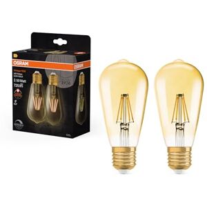 Osram 1906 Vintage Edition für E27-Sockel, goldenes Glas,Warmweiß (2400K), 725 Lumen, Ersatz für herkömmliche 55W-Leuchtmittel, dimmbar, 2-er Pack Osram 1906 Vintage Edition für E27-Sockel, goldenes Glas,Warmweiß (2400K), 725 Lumen, Ersatz für herkömmliche 55W-Leuchtmittel, dimmbar, 2-er Pack