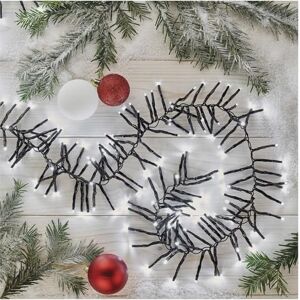 Emos LED-Lichterkette Cluster kaltweiß für Innen und Außen, 7,2m lange Weihnachtslichterkette IP44 mit 960 LEDs + 5m Zuleitung und Netzteil, effektvolle Lichtmodi, für Party, Weihnachten, Deko Emos LED-Lichterkette Cluster kaltweiß für Innen und Außen, 7,2m lange Weihnachtslichterkette IP44 mit 960 LEDs + 5m Zuleitung und Netzteil, effektvolle Lichtmodi, für Party, Weihnachten, Deko