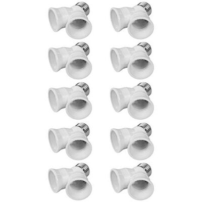 PerfectHD 10x Lampensockel Y-Adapter E27 auf 2x E27 Lampenfassung Konverter Fassung Sockel Stecker Glühbirne Lampe LED 10 Stück PerfectHD 10x Lampensockel Y-Adapter E27 auf 2x E27 Lampenfassung Konverter Fassung Sockel Stecker Glühbirne Lampe LED 10 Stück