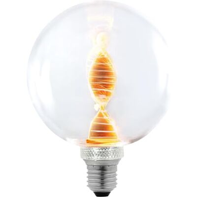 Suprema Dekorative LED-Glühbirne in Tropfenform mit beleuchtetem DNA-Lichteffekt, E27, 130 lm, 220–240 V, warmes Licht 1800 K, 3,5 W (transparent, 60x112 Mm) Suprema Dekorative LED-Glühbirne in Tropfenform mit beleuchtetem DNA-Lichteffekt, E27, 130 lm, 220–240 V, warmes Licht 1800 K, 3,5 W (transparent, 60x112 Mm)