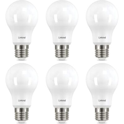 Linkind 8.2W E27 Energiesparlampe, ersetzt 60W Lampe, 2700K Warmweiß A60 Edison Birne, 220° Abstrahlwinkel, nicht Dimmbar, E27 LED Leuchtmittel, 6 Stück Linkind 8.2W E27 Energiesparlampe, ersetzt 60W Lampe, 2700K Warmweiß A60 Edison Birne, 220° Abstrahlwinkel, nicht Dimmbar, E27 LED Leuchtmittel, 6 Stück