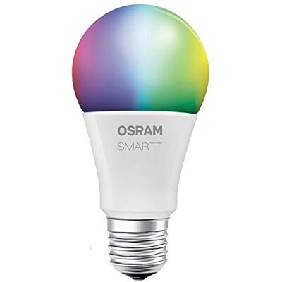 Osram Smart+ LED, Apple HomeKit Lampe mit E27 Sockel, RGB Farbwechsel, dimmbar, ersetzt 60W Glühbirne, warmweiß Osram Smart+ LED, Apple HomeKit Lampe mit E27 Sockel, RGB Farbwechsel, dimmbar, ersetzt 60W Glühbirne, warmweiß